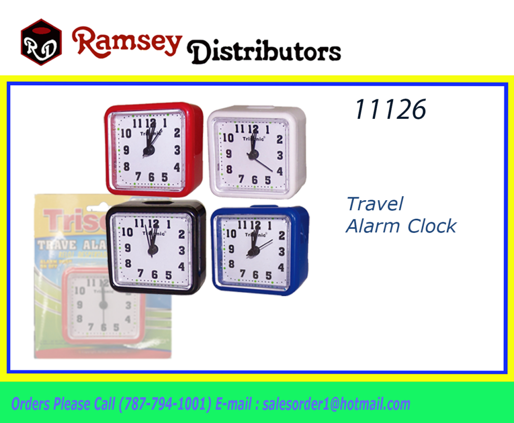 11126 TS9784 Travel Alarm Clock Ramsey Distributors