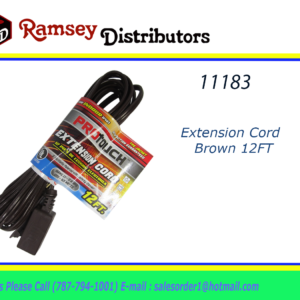 11183 - CH90103  Extension Cord Brown 12FT