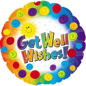 50105 - 114547  Ballons Get Well  Dots & Swirls  18"