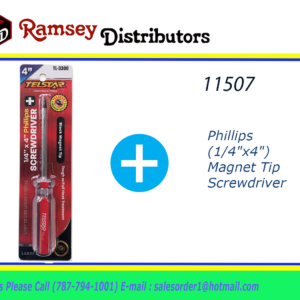 11507 - TL-3300        Phillips (1/4"x4") Magnet Tip Screwdriver
