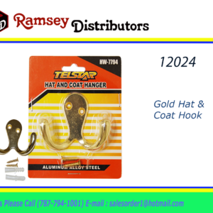 12024 - HW-7794  Gold Hat & Coat Hook