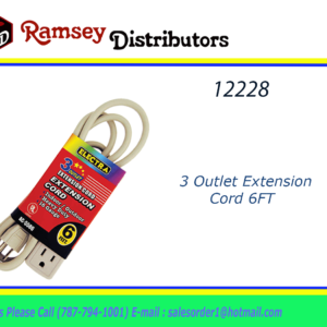 12228 - AC-9106  6FT. 3 Outlet Extension Cord