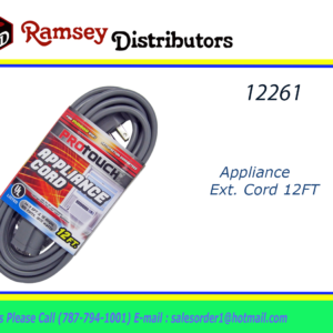 12261 - CH83124  Appliance Ext. Cord 12FT