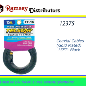12375 - FF-12BK  Coaxial Cables (Gold Plated) - 12'
