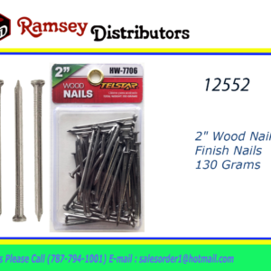 12552 - HW-7706      2" Wood Nails  Finish Nails 130 Grams