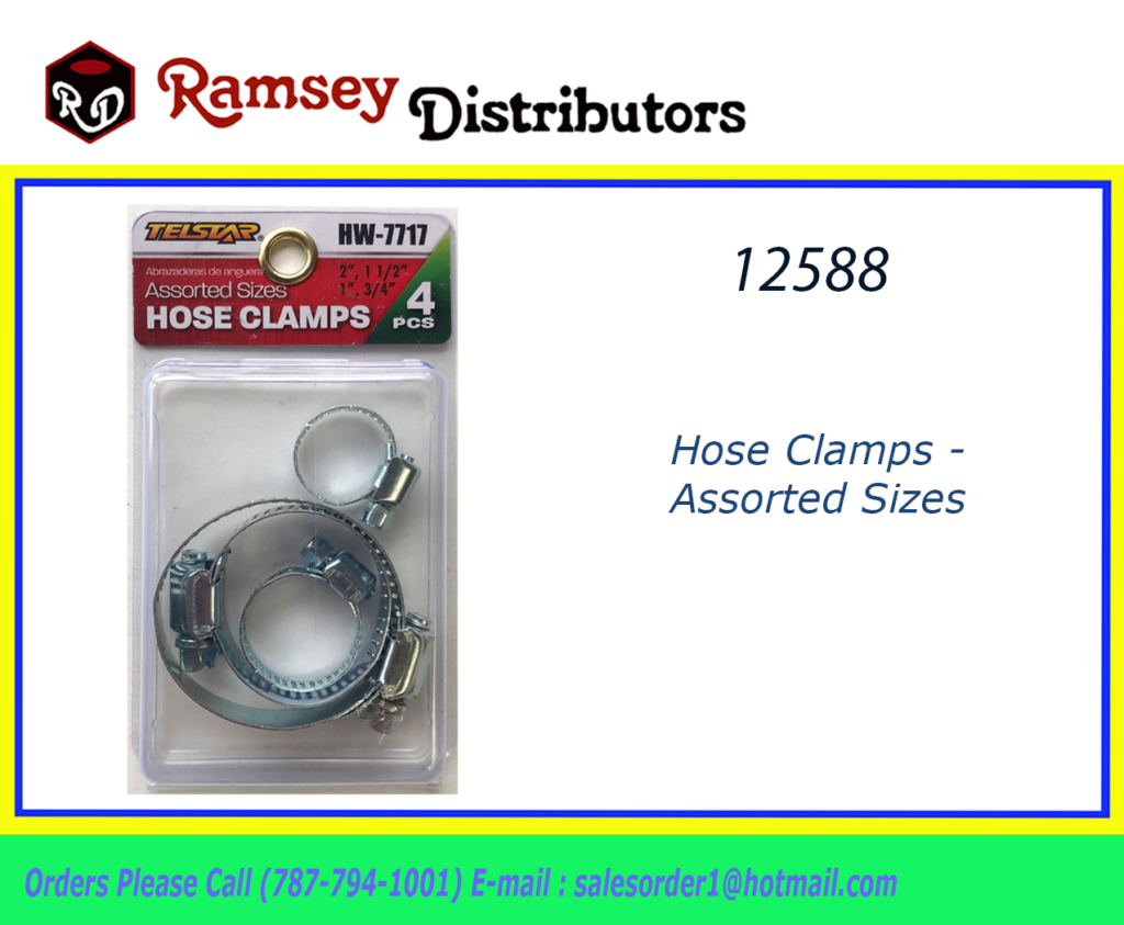 12588 HW7717 Hose Clamps Assorted Sizes Ramsey Distributors