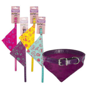 13268 - 37281  Dog Collar W/Bandana Medium  Ass Colors