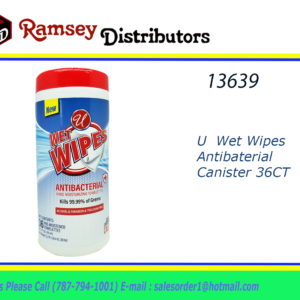 13639 - 82885  U  Wet Wipes Antibaterial Canister 36CT