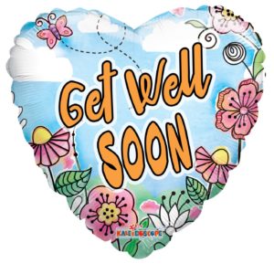 50357 - 15463  Balloons Get Well 18"