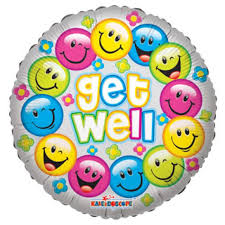 50189 - 19289  Balloons Get Well Colorful Smiles 18"