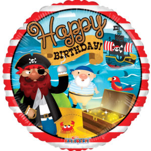 50606 - 19705  Balloon Birthday Pirate Treasure  18"