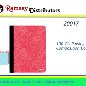 20017 - 5494  C/R 100 Ct. Paisley Composition Book