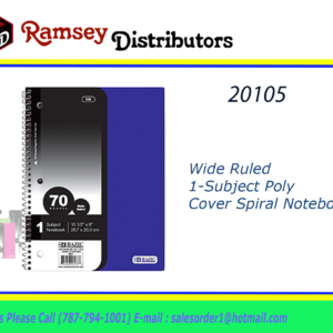 20105 - 538  W/R 70 ct. Assorted Color Composition Book