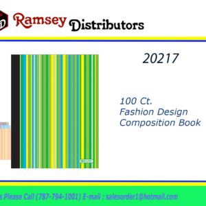 20217 - 507  C/R 100 Ct. Fashion Design Composition Book