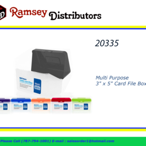 20335 - 3125  Multi Purpose 3" x 5" Card File Box.  (3139)