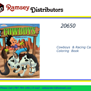 20650 - Cowboys  & Racing Cars Coloring  Book