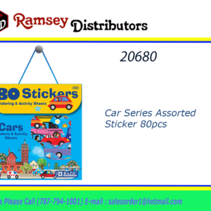 20680 - 3860  Car Series Assorted Sticker 80pcs