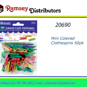 20690 - 3439  Mini Colored Clothespins 50pk