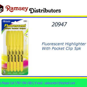 20947 - 2300  Fluorescent Highlighter with Pocket Clip
