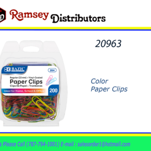 20963 - 204  Color Paper Clips