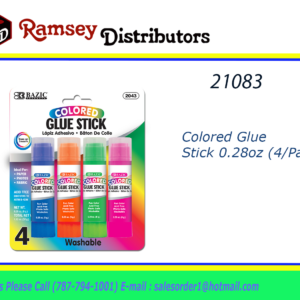 21083 - 2043  0.28 Oz Colored Glue Stick (4/Pack)