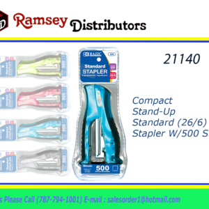 21140 - 620  Compact Stand-Up Standard (26/6) Stapler w/ 500 Ct. Staples (610)