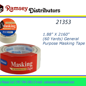 21353 - 956 BAZIC 1.88" X 2160" (60 Yards) General Purpose Masking Tape