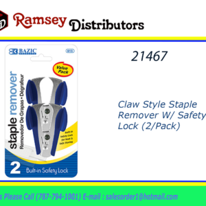 21467 - 613  Claw Style Staple Remover w/ Safety Lock (2/Pack)
