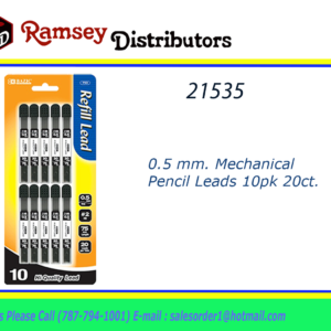 21535 - 753  20 ct. 0.5 mm. Mechanical Pencil Leads (10/Pack).