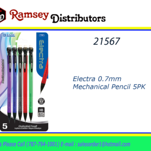 21567 - 770  Electra 0.7mm Mechanical Pencil 5PK
