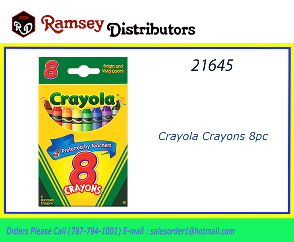 21645 Crayola Crayons 8pc Ramsey Distributors