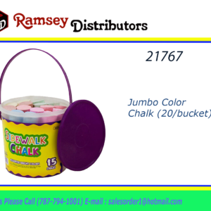 21767 - 2401 Jumbo Color Chalk (20/bucket)