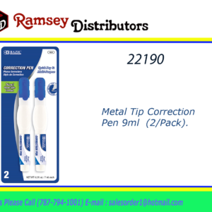 22190 - 1621 Metal Tip Correction Pen 9ml  (2/Pack).