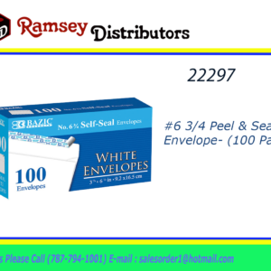 22297 - 572   #6 3/4 Peel & Seal  Envelope-   (100 Pack).