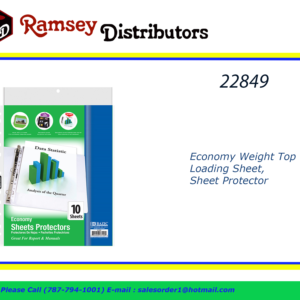 22849 - 3120    BAZIC Economy Weight Top Loading Sheet, Sheet Protector