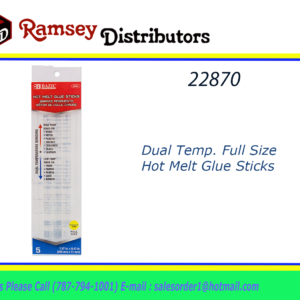 22870 - 2094  x 0.27" (10/Box) BAZIC Dual Temp. Full Size Hot Melt Glue Sticks