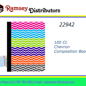 22942 - 5493    BAZIC C/R 100 Ct. Chevron Composition Book