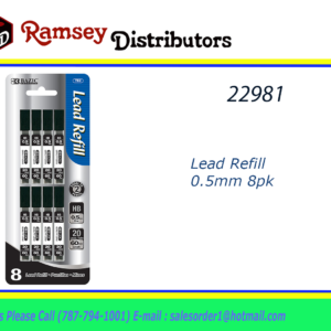 22981 - 782    (8/pack)  BAZIC 20 Ct. 0.5mm Mechanical Pencil Lead