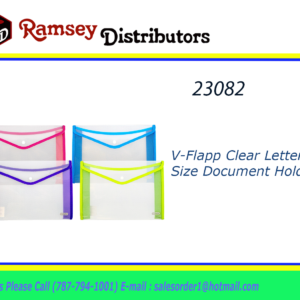23082 - 3166  V-Flap Clear Letter Size Document Holder
