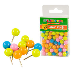 23175 - 67773  100pcs Colorful Push Pins