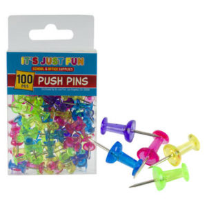 23181 - 67754  100pcs Colorful Push Pins