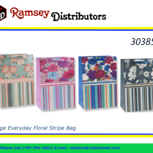 30385 - 41470-N  Large Everyday Floral Stripe Bag