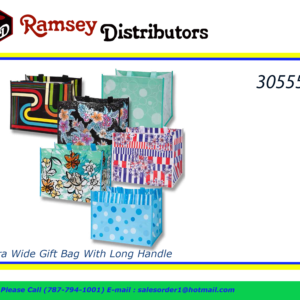 30555 - 41407  Extra Wide Gift Bag With Long Handle
