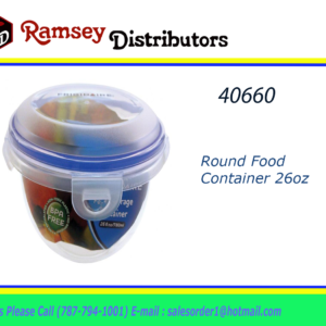40660 - FGD43356  Round Food Storage Container 26oz