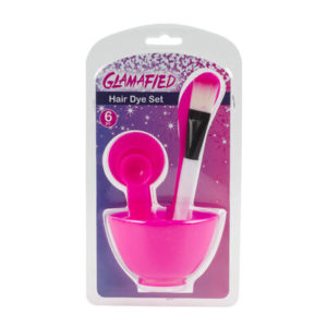 47358 - 42126  6Pcs Plastic Hair Dye Set-Hot Pink