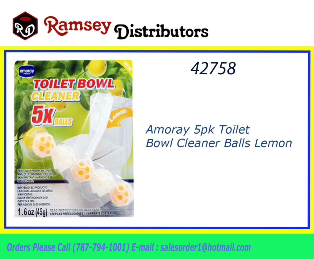 42758 88880 Amoray 5pk Toilet Bowl Cleaner Balls Lemon Ramsey