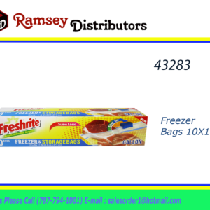 43283 - IN85603   Freezer & Storage Bags - Slider Lock Seal - 10 ct