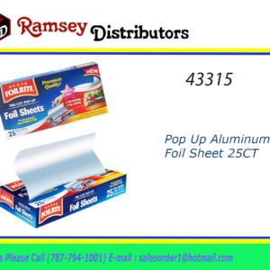 43315 - CN92260  Pop Up Aluminum Foil Sheet 25CT