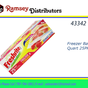 43342 - IN85599    Freezer Bag Quart 25ct