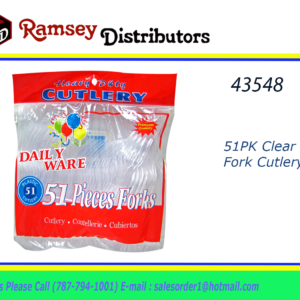 43548 - CH806561  51CT Clear Fork Cutlery